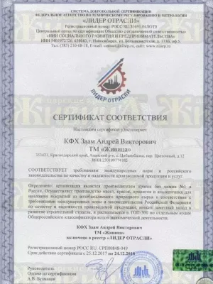 Сертификат «Лидер отрасли»